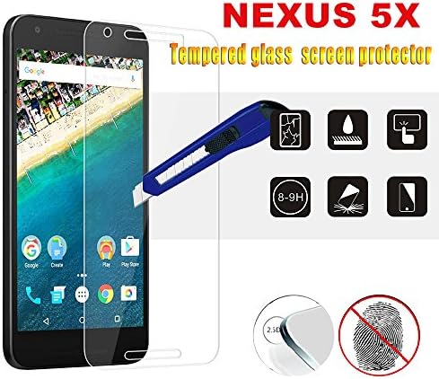 Nexus 5X Screen Protector Glass, Touching™[Tempered Glass] Screen Protector For LG (Google) Nexus 5X, 9H Hardness, Anti-Fingerprint