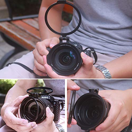 Filter Ring Adapter, Camera Lens Filter Metal Stepping Ring Rapid Filter System Compatible for Canon Nikon Sony Olympus DSLR Camera, 49/58/67/72/77/82mm Available, 1 Pack