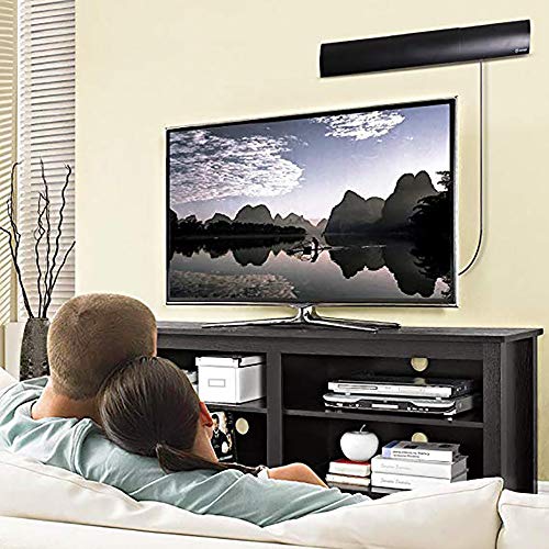 ANTOP Indoor Amplified HDTV Antenna with Smartpass Amplified & Built-in Noise-Free 4G LTE Filter, 65-Mile Range Multi-Directional Reception Range, 10ft Detachable Coaxial Cable & Table Stand - Thumbnail 6
