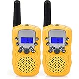 Swiftion Kids Walkie Talkies Long Range Two Way Radios 22 Channel Walky Talky FRS Walkie Talkies for Kids (Yellow)