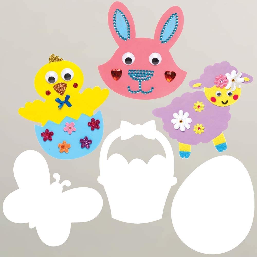 Baker Ross Easter Card Blanks - Pack of 30, Easter Cards for Kids (AX809)