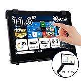 GeChic 1102I 11.6 inch FHD 1080p Portable Touchscreen Monitor with HDMI & VGA Video inputs, USB Powered, Plug&Play, Ultralight and Slim, Built-in Speakers, Rear Docking