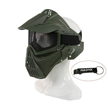 Airsoft-Maske, Maske für das ganze Gesicht, Mesh-Maske, Schutzmaske, Militärschutzmaske, ideal für Paintball / Halloween-Kost