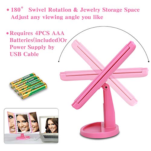 5 Ceenwes+180%25C2%25B0Trifold+Adjustable+Cosmetic+Magnification