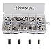 Laxygo 160pcs-240pcs/box Double Barrel Copper Crimp Sleeves Fishing Line Connectors 6 Sizes