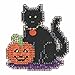 Wendy's Cat Beaded Halloween Counted Cross Stitch Kit Mill Hill 2015 Autumn Harvest MH185206