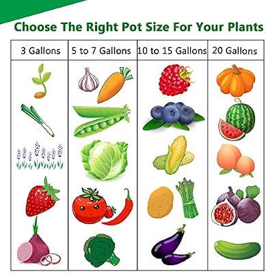 PEYOU Bolsa de Cultivo de Plantas 20L(5 Piezas), Saco para Plantas ...