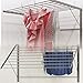 brightmaison Wall Mount Clothes Drying Rack & Laundry Room Organizer, 6.5 Yards Drying Capacity Stainless Steel Silver Set of 2 Laundry Rack