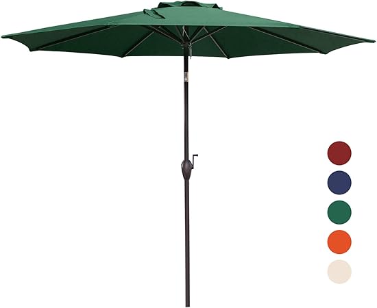 Amazon Com Kingyes 10ft Round Patio Table Umbrella Garden