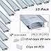 Litever 10 PACK Recess Aluminum Channels for LED Strips 1 Meter / 3.3 FT- Flush Mounting for Max 12mm Wide Flexible or Rigid LED Strip Frosted Diffused Milky Diffuser with Clamps End Caps--LL-007-G