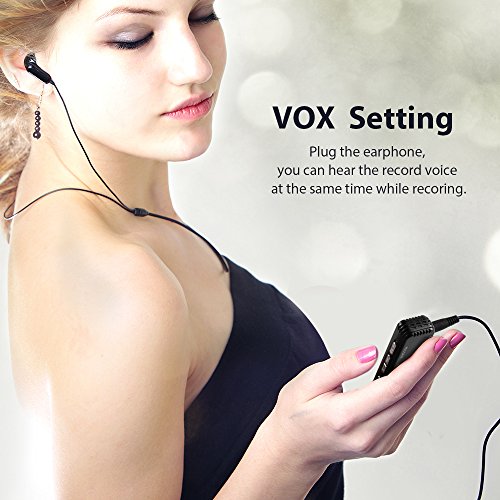 Digital Voice Activated Recorder, MAOZUA 8GB Sound Audio Recorder Dictaphone for Lectures Meetings, USB Rechargeable Recorder with MP3 Player,Metal Casing - Thumbnail 3
