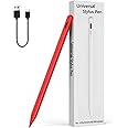 Active Stylus Pen for Touchscreen Android iPhone Tablet Phone，Touch Screen Pen Compatible with iPhone/iPad/Pencil/Samsung/iOS/Lenovo/Huawei - Red