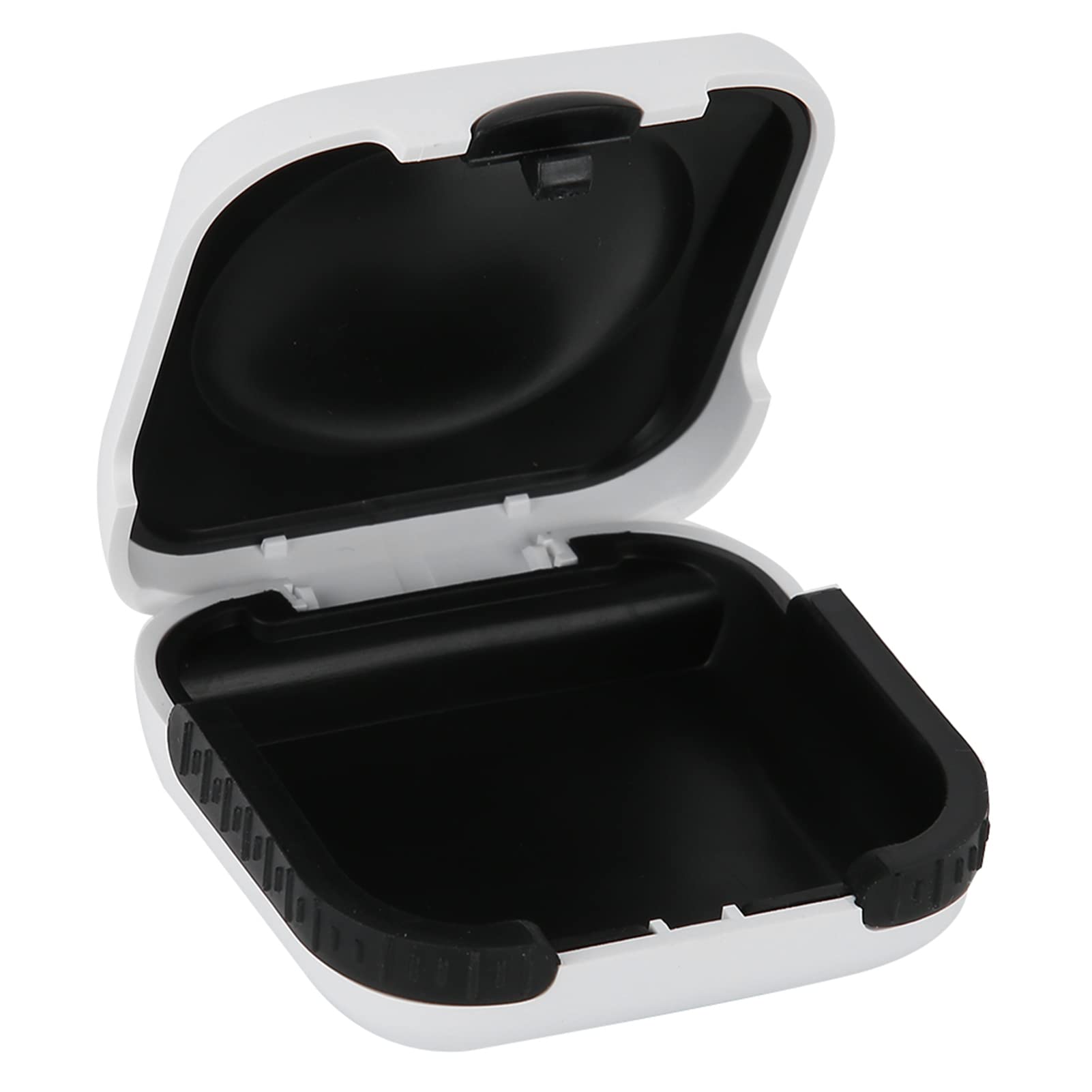 Haosie Hearing Aid Case - 2.6 x 2.6 x 1in ABS Portable Storage Box for 2 Aids