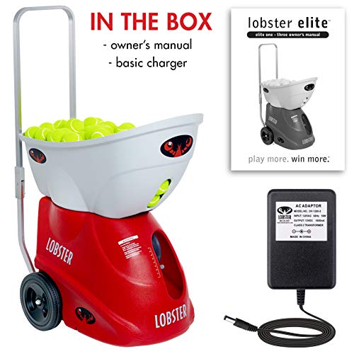 image for LOBSTER Sports - Elite Two Tennis Ball Machine with Elite 10-Function 