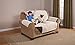 Sara Ashley Elegante Luxurious Reversible LOVESEAT Furniture Protector, Coffee/Tan