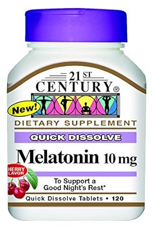 Amazon.com: 21st Century Melatonin Quick Dissolve Tablets, Cherry ...