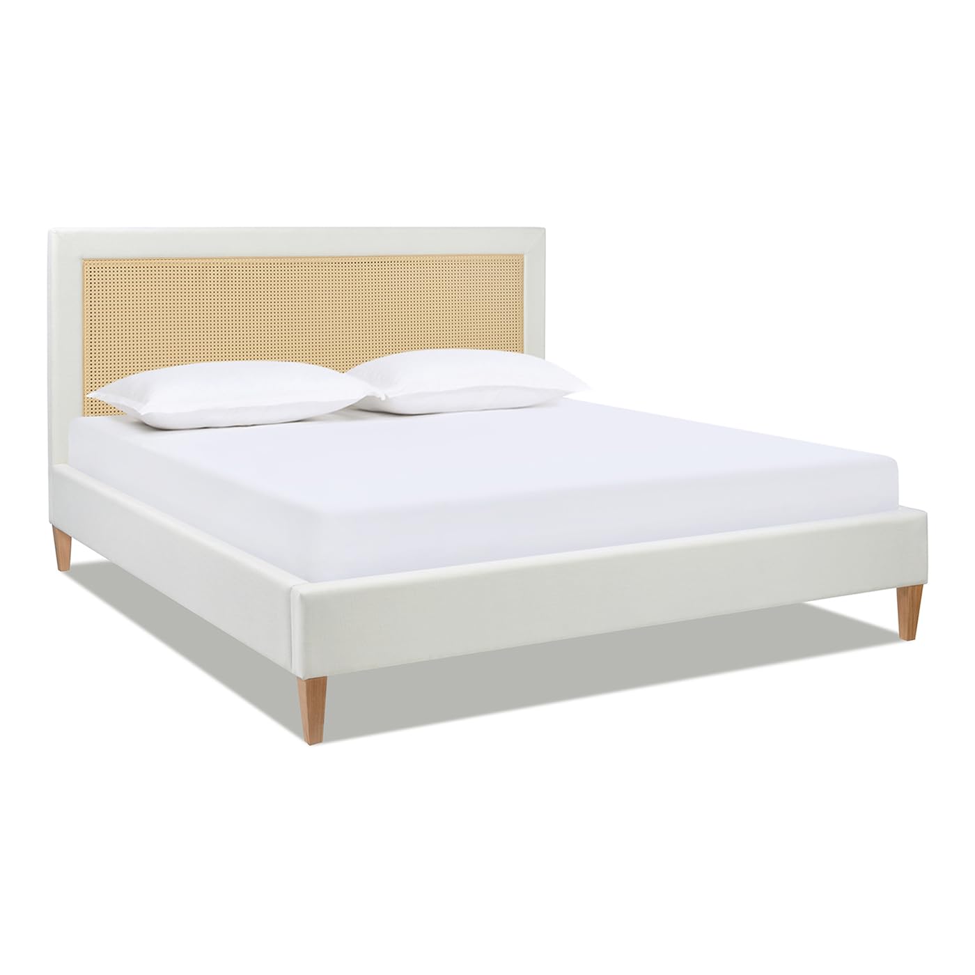 Photo 1 of ***FACTORY SEALED*** Jennifer Taylor Home Haley Upholstered Cane-Back Platform Bed, King