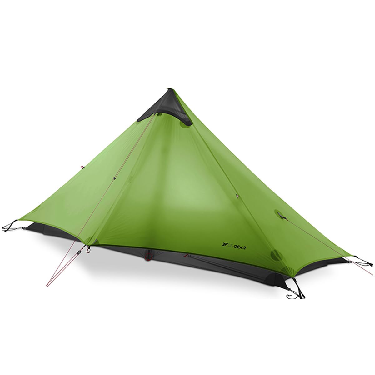 Telomat 3F Lanshan1 Ultralight Tent 3/4 Season Portable Backpacking Tent for 1-Person 15D Silicon Coated Waterproof Poleless Double Layer Tent for Camping, Climbing, Hiking (Green 3 Season)