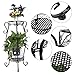 2 Tiers Iron Plant Stand, Metal Potted Plant Stand Flower Pot Rack Display Stand Pots Containers for Indoor Outdoor Balcony, Living Room, Garden and Officethumb 4