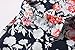 SSLR Men's Summer Floral Button Down Casual Short Sleeve Shirt (Medium, Blue Red 1#)