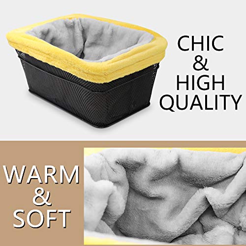 ANZOME Dog Bike Basket Liner, Warm Inside Bike Basket Cover for Small