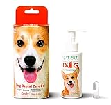 T-PET Dental Care Gel For Dog - Freshen Breath - Reduce Plaque and Tartar - Vets Approved - Toothpaste Dental Care with Toothbrush - 100% Edible Even for Humans - 4.22 o.z./ 120mL