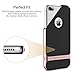 iPhone 7 Plus Case, ROCK [Royce] - Black & Rose Gold [Ultra Thin][Heavy Duty][Metal Texture Side Buttons][Dual Layered][Slim Fit][Hard PC + Soft TPU] For Apple iPhone 7 Plus (2016)