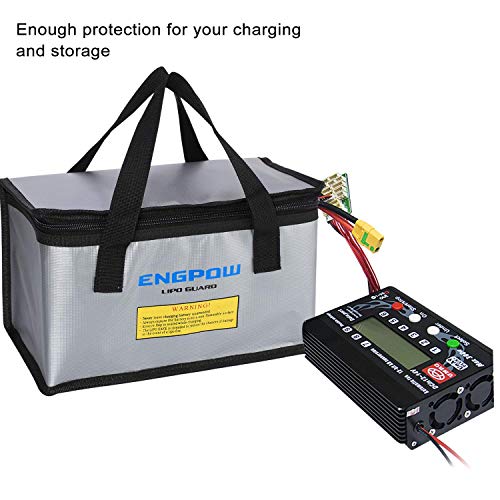 image for ENGPOW Fireproof Explosionproof Lipo Safe Bag for Lipo Battery Storage