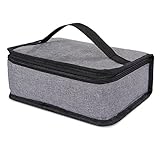 Lifewit Insulated Lunch Box Bag, Small Size Flat Bento Bag for Men Women, Hand-carry Lasagna Lugger for Work & School, Grey