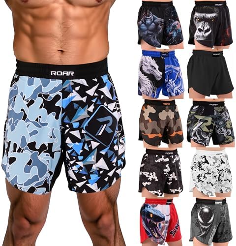 Amazon.com: RASHNINJA Samurai Fight Shorts Men's BJJ MMA Grappling