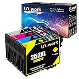 Uniwork Remanufacture Ink Cartridge Replacement for Epson 252 T252XL use for Epson Workforce WF-3640 WF-3620 WF-7610 WF-7620 WF-7710 WF-7720 WF-7210 Printer (1 Black 1 Cyan 1 Magenta 1 Yellow) 4 Pack