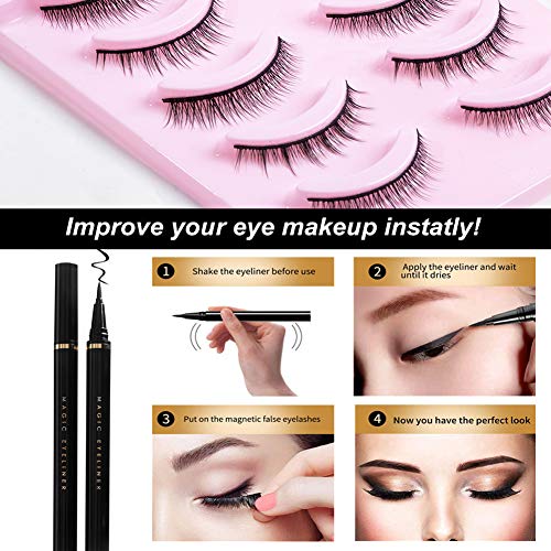 Hilareco Eyelashes with Eyeliner kit, Lashes