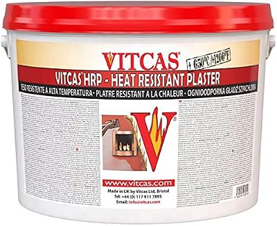 VITCAS 10KG Heat Resistant Plaster Smooth Finish Fireplace Stove BBQ 650°C