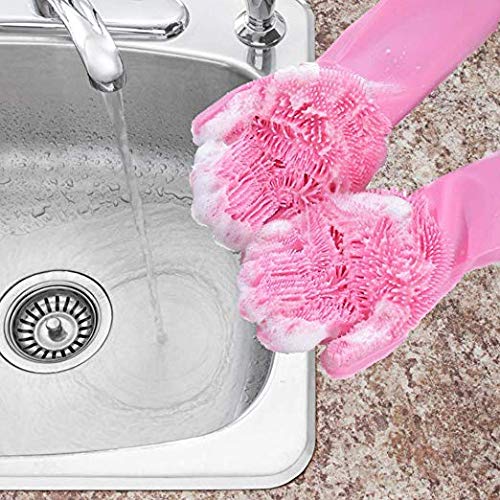 image for Magic Glove Magic Dishwashing Silicone Cleaning Gloves – 2 Pack Dish