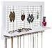 SoCal Buttercup White Jewelry Organizer from Wooden Wall Mounted Holder for Earrings/Necklaces/Bracelets/Accessories (White)