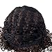 SWACC 12-Inch Short Big Bouffant Curly Wigs for Women Synthetic Heat Resistant Fiber Hair Pieces with Wig Cap (Dark Brown-4#)