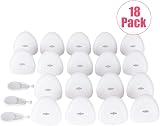 EUDEMON Three-Hole Socket Covers 18 Pack White Safety Outlet Plugs UK Three Pin view 2