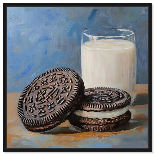 Art Remedy Ode to the Oreo Canvas Kitchen Art Print, Black Frame, 20 x 20