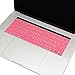TOP CASE - 2017 & 2016 Macbook Pro 15 Case 2 in 1 Bundle, Rubberized Hard Case Cover + Matching Color Keyboard Cover for MacBook Pro 15-inch A1707 with Touch Bar ( Release 2017 & 2016 ) - Hot Pink