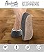 Pembrook Ladies Cable Knit Slippers – Gray - Large (9-10.5) – Ballet Style With Non-Skid Sole - Faux Shearling Lining and Suede Sole - Great Plush Slip On House Slippers For Adults, Women, Girls