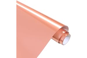 HTVSTD Flesh Pink Metallic HTV Vinyl Roll - 12"*8ft Flesh Pink HTV Heat Transfer Vinyl Metallic Iron On Vinyl for T-Shirts