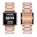 Wearlizer Compatible for with Fitbit Blaze Band Bands for Women Metal Wristband Replacement Fitbit Blaze Band with Frame Resin Bracelet Fit bit Blaze Resin Rose Gold