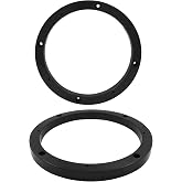 BokWin Car Speaker Spacer 6.5 Inch, 2 Pcs, Black | Universal Fit, Adaptor Ring, Mounting Bracket, Plastic