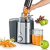 Severin Multi-Purpose Electric Juicer with 400 W of Power ES 3566, Brushed Stainless Steel-Black