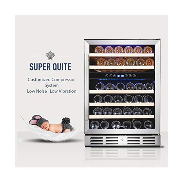 Kalamera-24-Wine-refrigerator-46-Bottle-Dual-Zone-Built-in-or-Freestanding-Fridge-with-Stainless-Steel-Triple-Layer-Tempered-Reversible-Glass-Door-and-Temperature-Memory-Function-Wine-Cooler