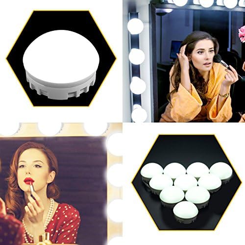Vanity Mirror With Lights, Hollywood Style LED Vanity Lights Kit with Dimmable Light Bulbs, With USB Plug 10 LED for Makeup Vanity Mirror Table Set in Dressing Room Bath Room (Mirror Not Include)