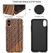TENDLIN Compatible with iPhone Xs Case/iPhone X Case with Wood Grain Outside Soft TPU Silicone Hybrid Slim Case Compatible with iPhone X and iPhone Xs (Wood & Leather)