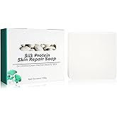 Goat Milk Soap Bars with Natural Silk, Moisturizing Cleansing Bar for Hands and Body, Creamy Lather and Nourishing, Gentle for Sensitive Skin, All Natural Soap