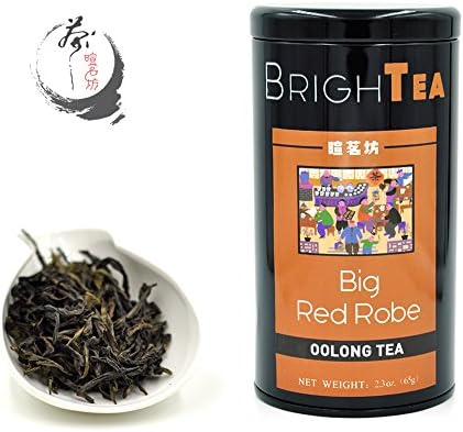 Brightea Supreme Grade Big Red Robe / Da Hong Pao Oolong Oolong Tea Loose Leaf Tin, Perfect for Chinese Cha Dao Ceremony (2.3oz, 65g)