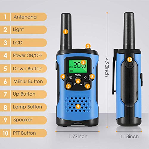 Walkie Talkies for Kids, 22 Channel 2 Way Radio 3 Mile Long Range Kids Toys & Handheld Kids Walkie T - //coolthings.us